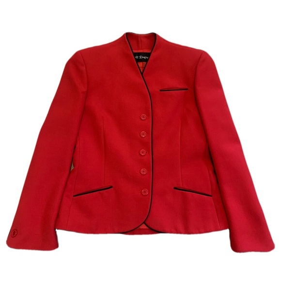 Vintage Rare Small Holt Renfrew Red Blazer Jacket Union Made - Picture 1 of 9